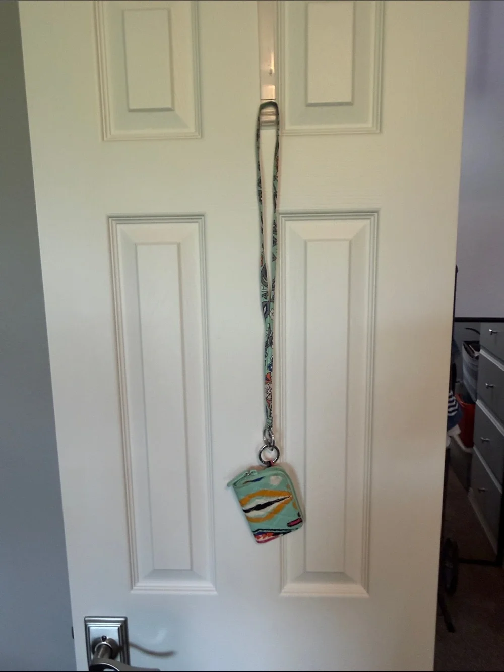 Vera Bradley Mint Multicolor Card Holder Keychain